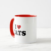 Ik hou van (hart)katten mok (Voorkant links)