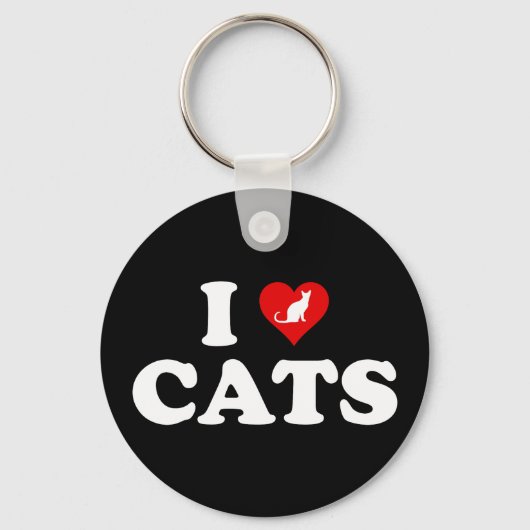 Ik hou van (hart)katten sleutelhanger (Voorkant)
