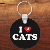 Ik hou van (hart)katten sleutelhanger (Voorkant)