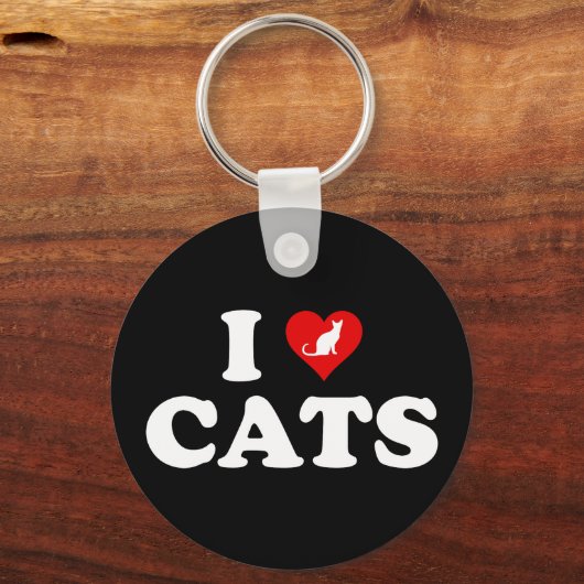 Ik hou van (hart)katten sleutelhanger (Voorkant)