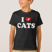 Ik hou van (hart)katten t-shirt (Voorkant)