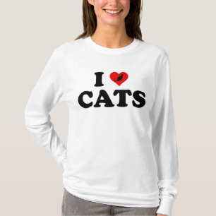 Ik hou van (hart)katten t-shirt