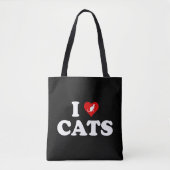 Ik hou van (hart)katten tote bag (Voorkant)