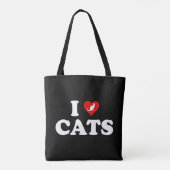 Ik hou van (hart)katten tote bag (Achterkant)