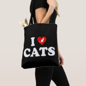 Ik hou van (hart)katten tote bag (Dichtbij)