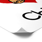 Ik hou van hart kip poster (Hoek)