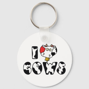 Ik hou van Hart Koeien Sleutelhanger