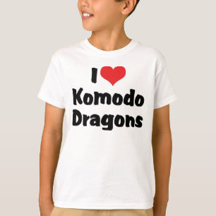Ik hou van Hart Komodo Draken T-shirt