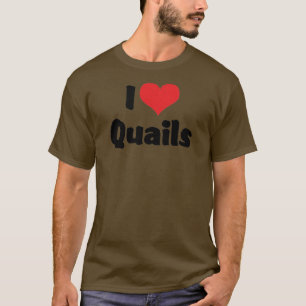 Ik hou van Hart Kwartels - Vogel Liefhebber T-shirt
