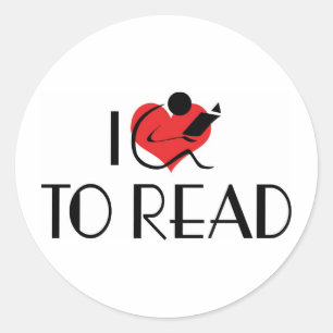 Ik hou van hart lezen - Boekliefhebber Ronde Sticker