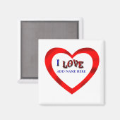 IK HOU VAN HART LIJST-MAGNEET MAGNEET (Voorkant / Achterkant)