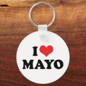 Ik hou van Hart Mayo - Mayonaise Liefhebber Sleutelhanger (Voorkant)