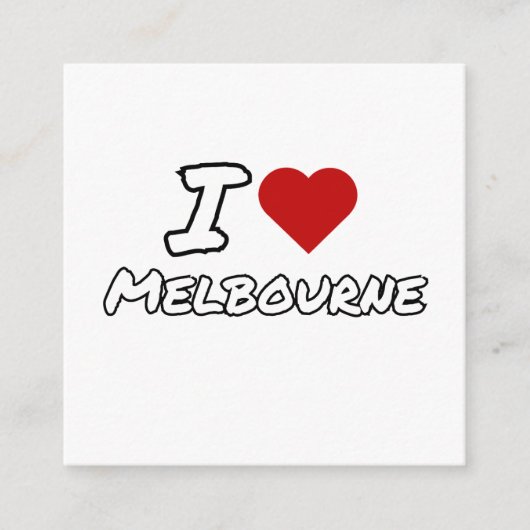 Ik hou van hart Melbourne stad Informatiekaartje (Voorkant)