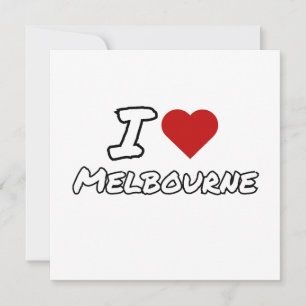 Ik hou van hart Melbourne stad Kaart