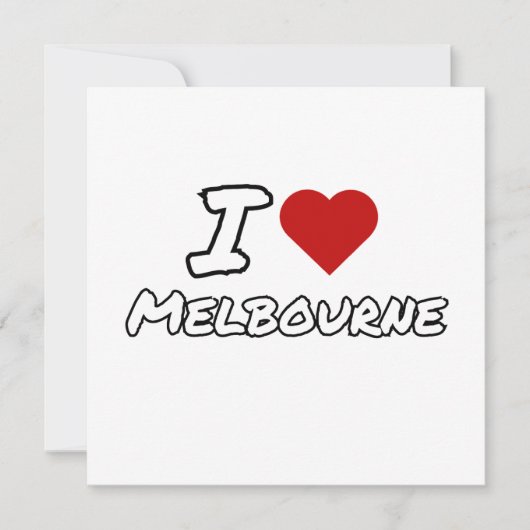 Ik hou van hart Melbourne stad Kaart (Voorkant)