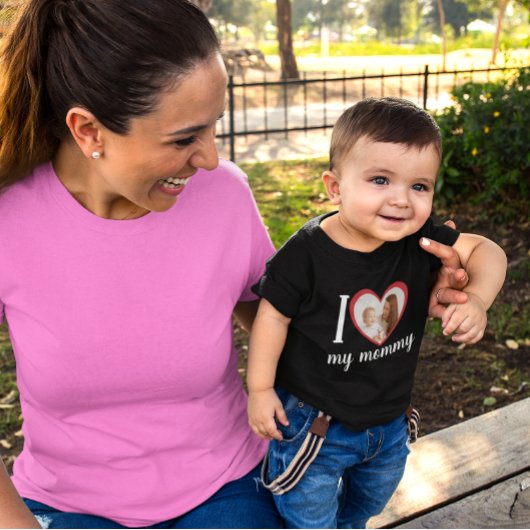 Ik hou van hart mijn aangepaste foto van mama zwar