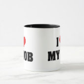 Ik hou van hart mijn baan mok (Midden)