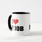 Ik hou van hart mijn baan mok (Voorkant links)