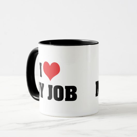 Ik hou van hart mijn baan mok (Voorkant links)