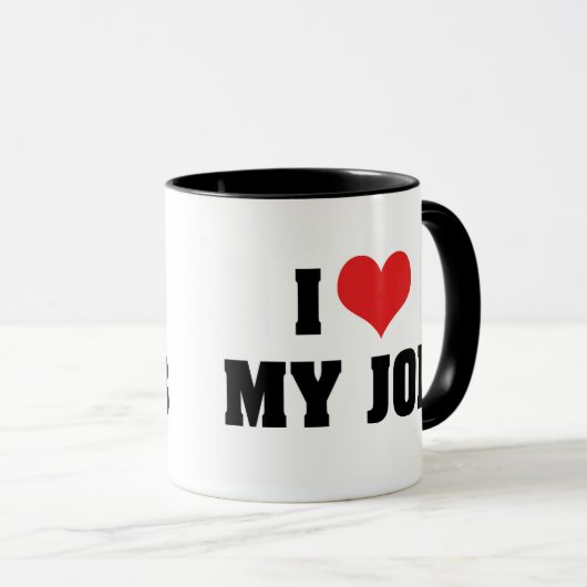 Ik hou van hart mijn baan mok (Voorkant rechts)