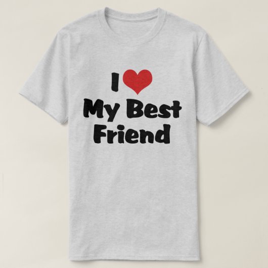 Ik hou van hart mijn beste vriend - BFF T-shirt (Design voorkant)