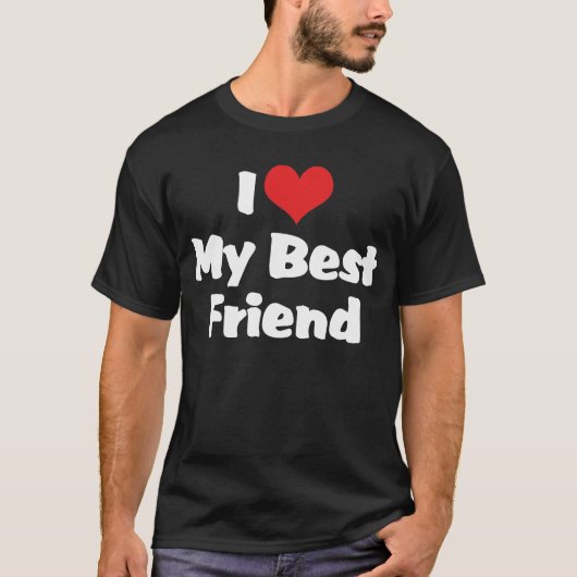 Ik hou van hart mijn beste vriend - BFF T-shirt (Voorkant)