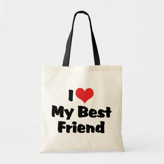 Ik hou van hart mijn beste vriend - BFF Tote Bag (Voorkant)