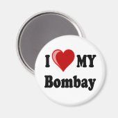 Ik hou van (hart) mijn Bombay kat Magneet (Voorkant / Achterkant)