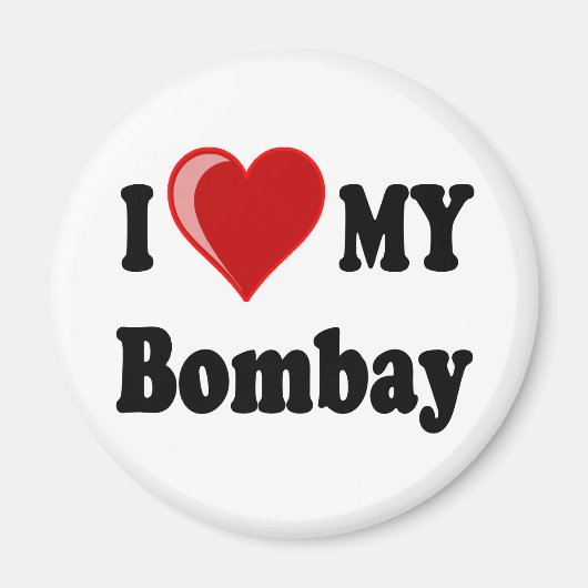 Ik hou van (hart) mijn Bombay kat Magneet (Voorkant)