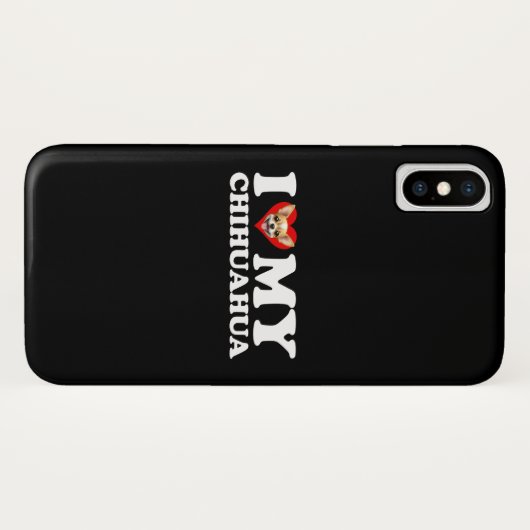 Ik hou van (hart) mijn chihuahua Case-Mate iPhone case (Achterkant (horizontaal))