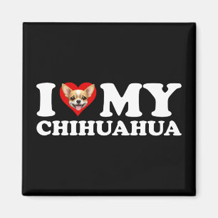 Ik hou van (hart) mijn chihuahua magneet