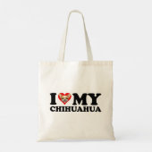 Ik hou van (hart) mijn chihuahua tote bag (Achterkant)