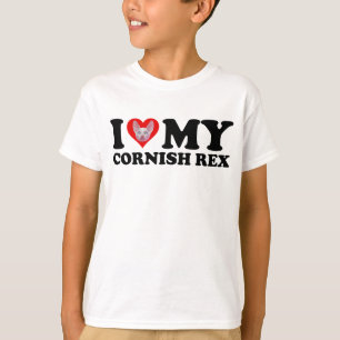 Ik hou van (Hart) mijn Cornish Rex T-shirt
