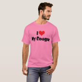 Ik hou van hart Mijn Cougar T-shirt (Voorkant volledig)