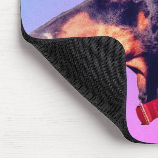 Ik hou van hart mijn doberman muismat (Hoek)