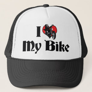 Ik hou van hart mijn fiets - Fiets Motor Liefhebbe Trucker Pet