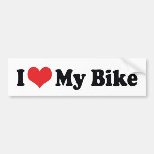 Ik hou van hart mijn fiets - fietser liefhebber va bumpersticker