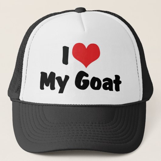 Ik hou van hart mijn geit trucker pet (Voorkant)