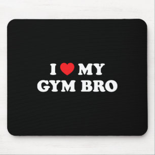 Ik hou van hart mijn gym bro grappige fitness trai muismat
