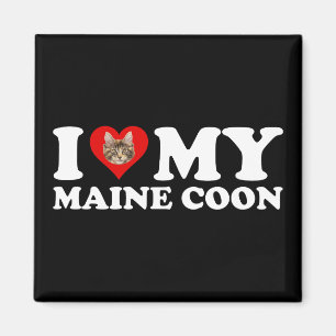 Ik hou van (hart) mijn Maine Coon Magneet