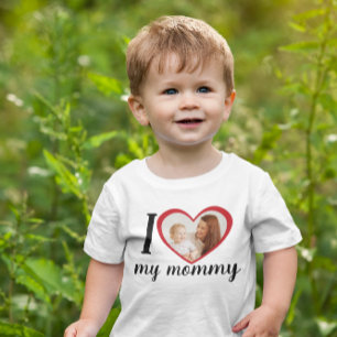 Ik hou van hart mijn mama aangepaste foto wit