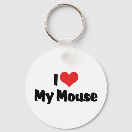 Ik hou van hart mijn muis sleutelhanger (Voorkant)