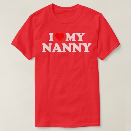 Ik hou van hart mijn NANNY T-shirt (Design voorkant)