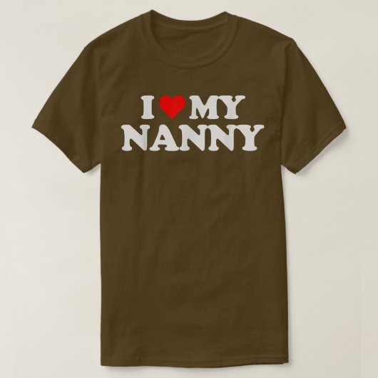 Ik hou van hart mijn NANNY T-shirt (Design voorkant)