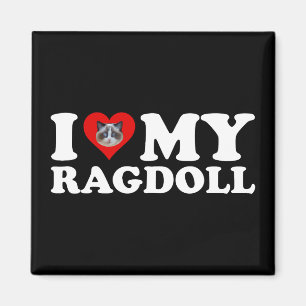 Ik hou van (hart) mijn Ragdoll Magneet