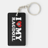 Ik hou van (hart) mijn Ragdoll Sleutelhanger (achterkant)