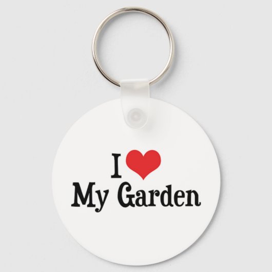 Ik hou van hart mijn tuin - Bloem groentetuin Sleutelhanger (Voorkant)