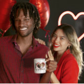 Ik hou van hart mijn vriendin aangepaste foto koffiemok