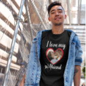 Ik hou van hart mijn vriendin aangepaste foto zwar t-shirt