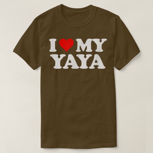 Ik hou van hart Mijn Yaya T-shirt (Design voorkant)